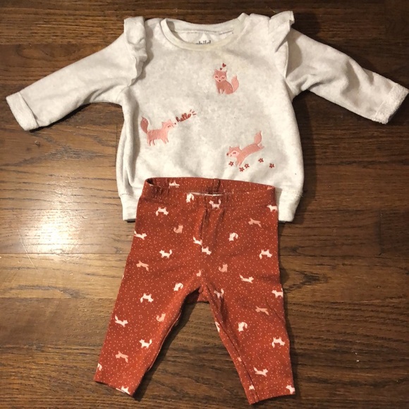 Child of Mine Baby Girl Top & Leggings 2pc Outfit - Picture 4 of 7